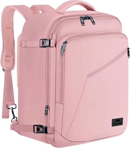 MATEIN 45L Womens Travel Backpack, Extra Large Carryon Backpack Fits Overhead Bin, Cute Weekender Daypack for Travel on Airplane, Traveling Accessories for Women, Pink - color: Pink, size: XX-Large