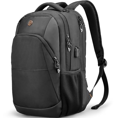 Swissdigital Design Travel Laptop Backpack, College Laptops Backpack with USB Charging Port for Men and Women Fits 16 Inch Notebook, Black | SD1670-01 - color: Black, size: 16 Inches