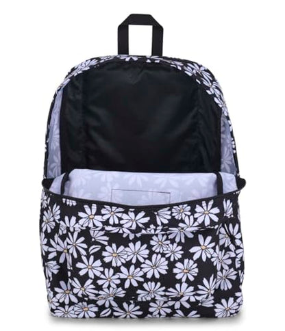 JanSport Superbreak Backpack - Durable, Lightweight Premium Backpack, Punk Pansies Black - color: Punk Pansies Black
