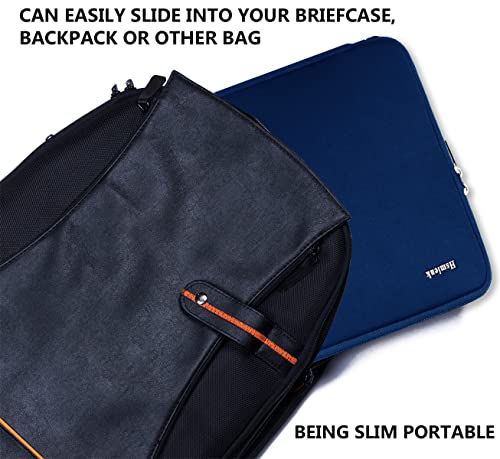 15.6 Inch Laptop Sleeve, Durable Shockproof Protective Cover Flip Case Briefcase Carrying Bag Compatible with 15.6" HP, ASUS, Lenovo, Acer, Notebook, Computer, Ultrabook, Chromebook, Blue - color: Blue, size: 15.6 Inch