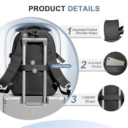 Black Backpacks For School Women Men,Lightweight College Backpack With Lots Of Pockets,Simple Middle School Bag,Cute Bookbag For Teens Boys Girls - color: A1-black