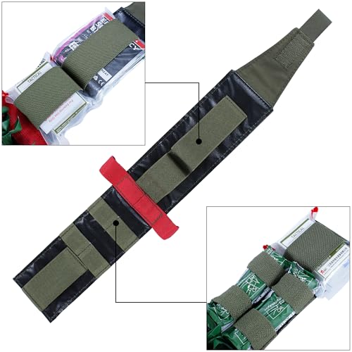 IFAK Insert, Tactical Pocket First Aid Pouch, EDC MED Trauma Kit Organizer | Portable, Slim, 5.56 Magazine Pouch Insert, Flat Medical Panel - color: Ranger green