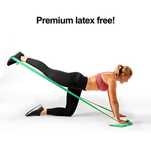 Resistance Band for Working Out | Super Exercise Bands 8,16,24 Yard Bulk Rolls |10 Strengths in Light Medium and Heavy Resistance Bands | Latex Free Workout Bands Including App and e-Book - size: 16 Yards, style: Light