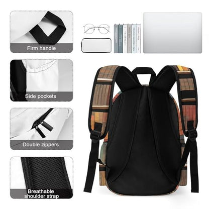 Supdreamc Daypack Bookbag Multipurpose Anti-Theft Big Capacity Carry On Bag, Books Bookshelf Art Travel Hiking Camping Rucksack With Padded Straps - color: Pattern 585