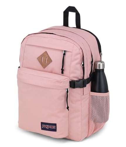 JanSport Main Campus Backpack - Travel or Work backpack w 15-Inch Laptop Sleeve and Dual Water Bottle Pockets, Misty Rose - color: Misty Rose