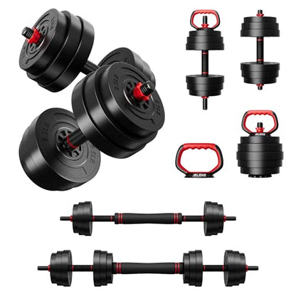 AD01 Adjustable Dumbbells Set, 30/45/70/92LBS Free Weight Set, 5 in 1 Weight Set Used as Kettlebells, Barbell, Push up Stand, Exercise Fitness for Home Gym Suitable Men/Women - color: 45LB(22.5LB Pair)