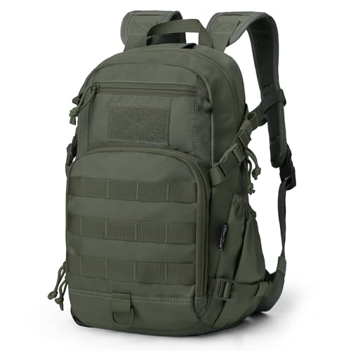 Mardingtop Small Tactical Backpack,Molle Hiking Backpack for Backpacking,Cycling and Biking,15L/25L Backpack - color: Ranger Green, size: 15L