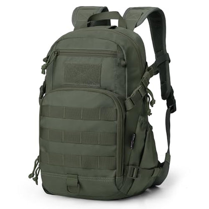 Mardingtop Small Tactical Backpack,Molle Hiking Backpack for Backpacking,Cycling and Biking,15L/25L Backpack - color: Ranger Green, size: 15L