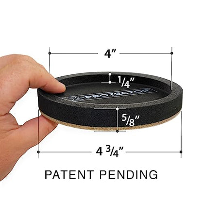 Felt Furniture Sliders for Hardwood Floors X-PROTECTOR 4 PCS 4 3/4” - Furniture Slider with Unique Design - Heavy-Duty Furniture Movers for Hard Surfaces - Felt Sliders - Move Your Furniture Easily! - size: 4 PCS 4 3/4 inch (NEW)