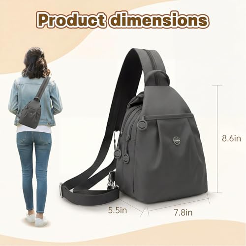 Waterproof 2-Way Mini Commuter Bag, Multi-Compartment Oxford Small Backpack, For Women, Collegeman, Commuter (Grey) - style: Grey