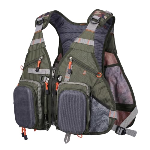 Kylebooker Fly Fishing Vest Pack Adjustable for Men and Women - color: Army Green (Backpack)