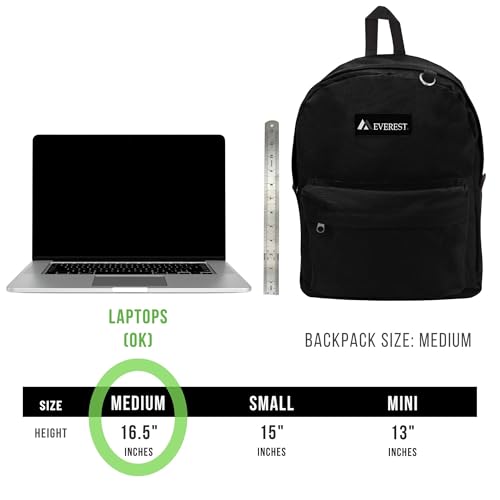 Everest Classic Backpack, Emerald Green, One Size - color: Emerald Green, size: One Size