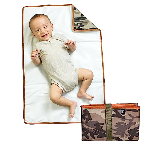 J.L. Childress Full Body Portable Changing Pad for Babies - Diaper Changing Mat for Travel, Baby Accessory Essentials, Wipeable & Water-Resistant, Foldable & Compact, Extra Large - Natural Camo - color: Camouflage
