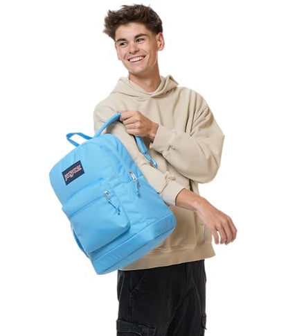 JanSport Cross Town Plus Backpack - Large Main Compartment, Side Water Bottle Pocket, 15-Inch Padded Laptop Sleeve - Electric Azul - color: Electric Azul