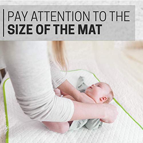 Portable Changing Pad - Waterproof Baby Changing Mat - Large Size 25.5”x31.5”- Foldable Wipeable Diaper Changing Pad - Change Diaper in Any Places On the Go for Boys & Girls - Storage Bag