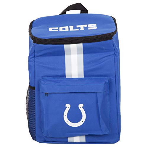 Cooler Backpack – Portable Soft Sided Ice Chest – Insulated Bag Holds 36 Cans - Football Gear – Show Your Team Spirit with Officially Licensed Fan Gear - style: Indianapolis Colts
