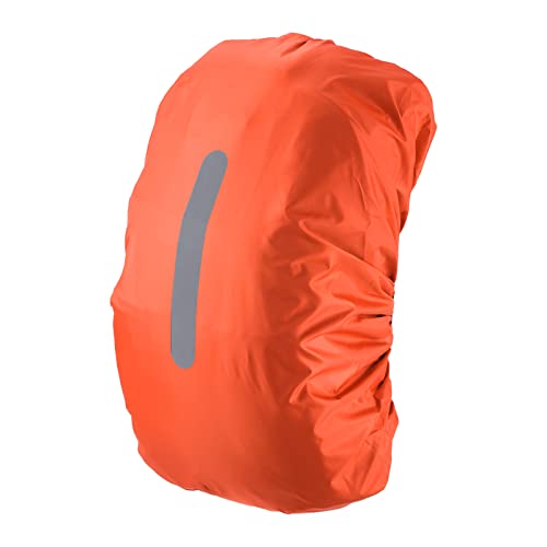 PATIKIL Waterproof Backpack Rain Cover, Non-Slip Backpack Cover with Vertical Reflective Strap Stay Dry for Hiking, Camping, Hunting - color: Orange, size: Medium