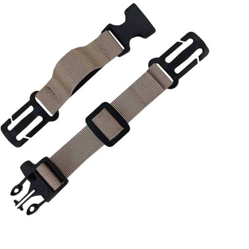 2 Pack Backpack Chest Strap Nylon 3/4 Inch Webbing Chest Belt-Backpack Sternum Strap Suitable for Webbing on The Backpack up to1in (Khaki)