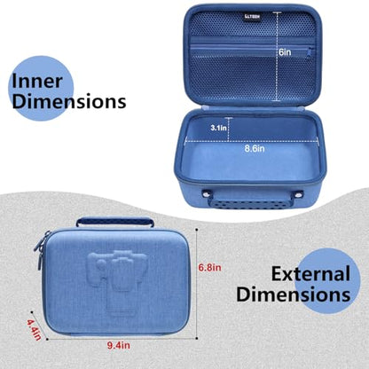 Camera Case Bag Compatible with Canon EOS Rebel T7/R50/R6 Mark II/R100/R50 V/T6/R8/R10/R5 Mark II/RP/R7/5D Mark IV/SL3/R5/T100 DSLR Camera, Len and Tripod with 4 Dividers and Shoulder Strap, Blue - color: Blue, size: Small