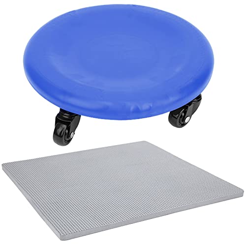 4 Wheel Abdominal Exerciser with Slide Disc, Multi - Directional Core Workout Equipment for Home Gym, Quiet PVC Wheels and Ergonomic Grip for Full - Body Toning
