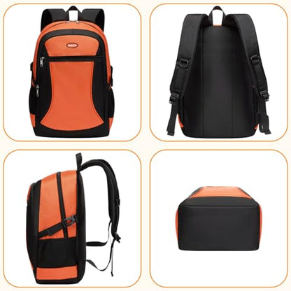 Kids Backpack Big Boys Bookbag Middle Junior High College Student Back to School Teen Teenage Youth Schoolbag Ages 8-12 10-12 12-14 Years Old Mochilas Escolares Para Adolescentes Men Large 18 Inch - color: Orange