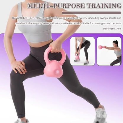 Kettlebell Weights Home Use Women's Sports Training Kettle Bells, Gym Arm Muscle Training Kettle Ball, Weight Loss, Small Space(Pink-15LB) - color: Pink-15lb