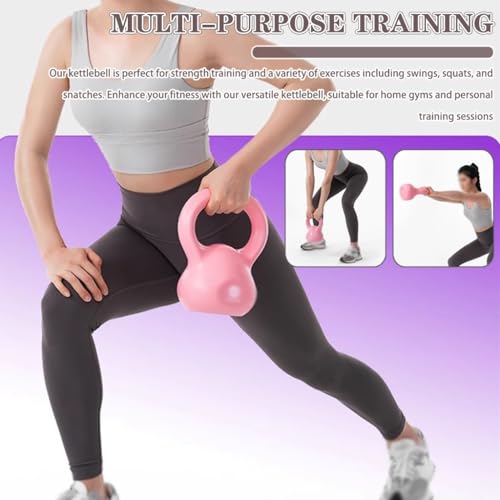 Kettlebell Weights Home Use Women's Sports Training Kettle Bells, Gym Arm Muscle Training Kettle Ball, Weight Loss, Small Space(Pink-5LB) - color: Pink-5lb