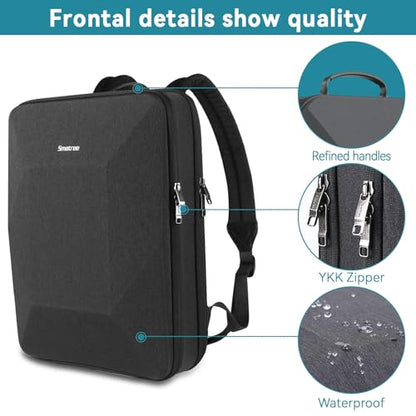 Smatree 17-18inch Hard Travel Men Gaming Laptop Bag for Alienware 18 Area-51/x17 R2, ASUS Vivobook 17/TUF Gaming A17/F17, MSI Stealth 18 AI/Titan 18/CreatorPro X18, Lenovo V17/HP Laptop 17 Backpack - color: Black-for 17.3 Inch