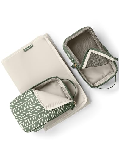 Skip Hop Diaper Bag Backpack: Forma, Multi-Function Baby Travel Bag with Changing Pad & Stroller Attachment, Sage - color: Sage
