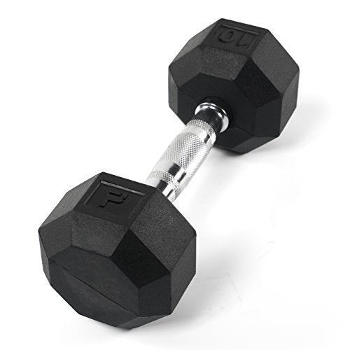 Power Systems Rubber Octagonal Dumbbell - size: 45-Pounds
