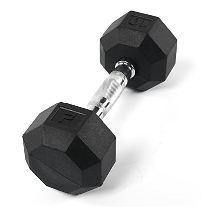 Power Systems Rubber Octagonal Dumbbell - size: 45-Pounds