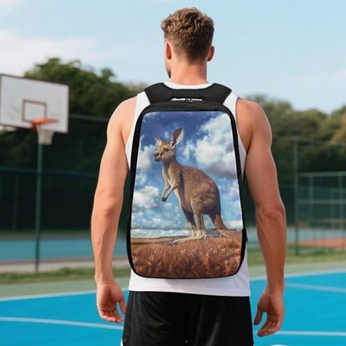 Basketball Backpack With Separate Ball Compartment And Shoes Fit Basketball Volleyball Football - color: Kangaroo