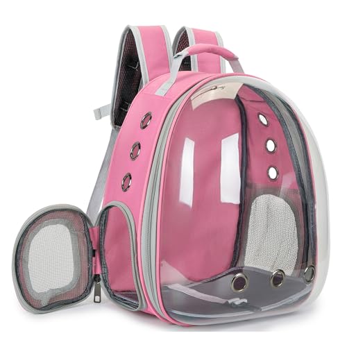 Cat Bubble Backpack Carrier for Small Medium Dogs Cats Carrying Bag, Airline Approved Pet Travel Carrying Bag Dog Hiking Walking Outdoor Backpack (Pink) - color: Pink