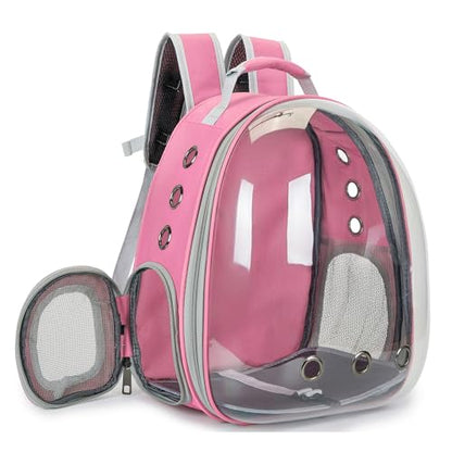 Cat Bubble Backpack Carrier for Small Medium Dogs Cats Carrying Bag, Airline Approved Pet Travel Carrying Bag Dog Hiking Walking Outdoor Backpack (Pink) - color: Pink