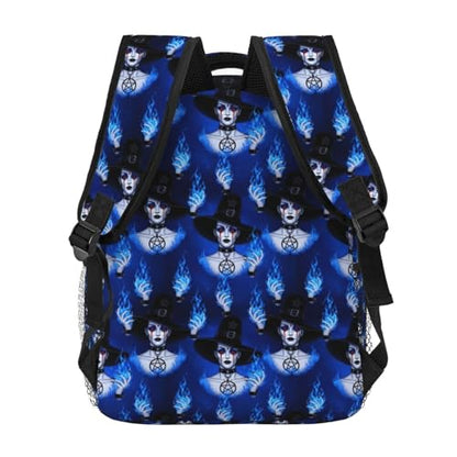 Travel Carry On Backpack Ice Blue Fire Goth Gotik Gothic Women Art, Multi Pocket Water Resistant Daypack for Men Women Trips and Outdoor Activities - color: Pattern (262)