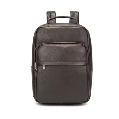 LUUFAN Genuine Leather Backpack for Men 15.6 Inch Laptop Daypack Rucksack Shoulder Bag for Business Travel Outdoor, Brown - color: 8019-brown