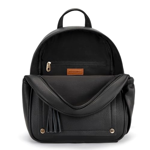 Montana West Mini Backpack Purse for Women Anti Theft Backpacks with Secured Zipper and Tassel - color: *Mini Black