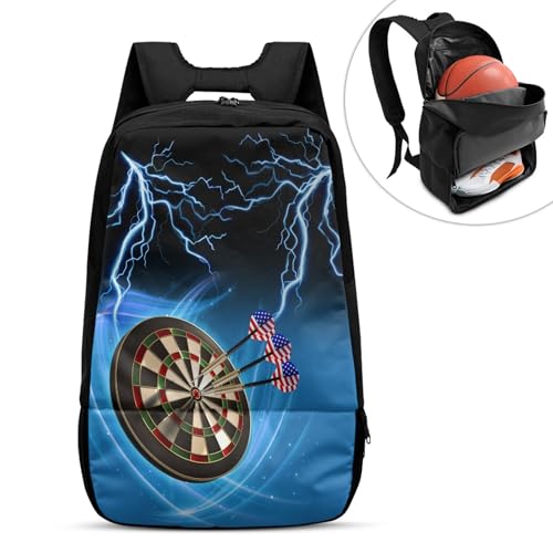 Boxing Dart Lightning Karate Baseball Sport Backpack Shoe Compartment Equipment Bags Gym Teenager Inner Pocket School Ball (Dart Lightning design) - color: Dart Lightning Design