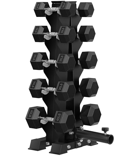 HANDBODE A-Frame Dumbbell Rack Heavy Duty Weight Stand for Dumbbells, Space-Saving Metal Storage Organizer, Sturdy Dumbbell Holder for Home Gym - style: 260 lb Set (15, 20, 25, 30, 40 lb) *2 & Rack