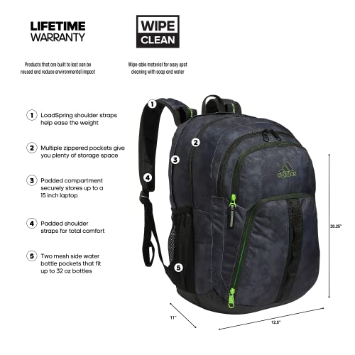 Prime 6 Backpack - color: Stone Wash Carbon/Lucid Lime Green