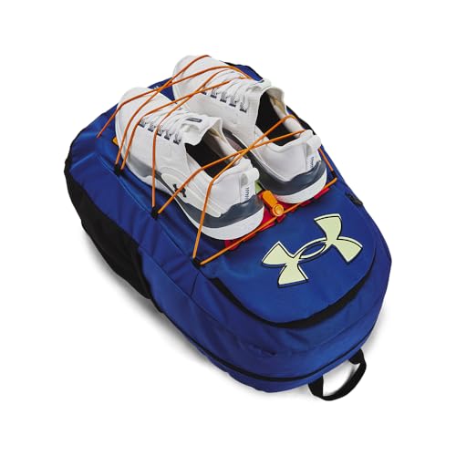 Under Armour Hustle Sport Backpack - color: (434) Tech Blue / Black / Retro Green