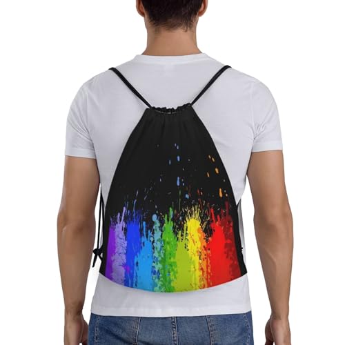 Rainbow Pride LGBT Drawstring Backpack Bag Sport Gym Dance Beach Travel Sackpack for Women Men - color: Lgbt_ddd00646