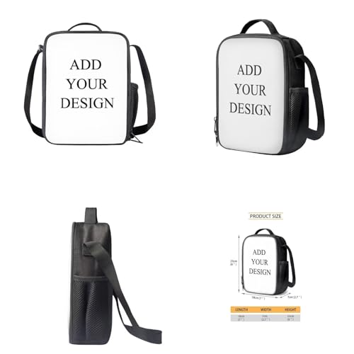 Add Your Design Backpack for Boys Girls Trendy School Backpack with Lunch Bag Pencil Case and Water Bottle Holder Kids Bookbag Daypack Novelty School Bags for Elementary Middle School - color: Add Your Design