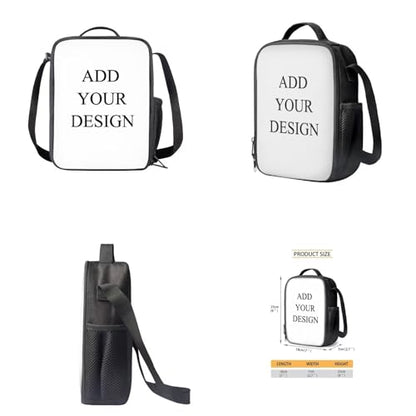 Add Your Design Backpack for Boys Girls Trendy School Backpack with Lunch Bag Pencil Case and Water Bottle Holder Kids Bookbag Daypack Novelty School Bags for Elementary Middle School - color: Add Your Design