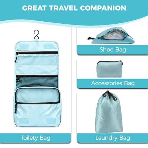 Compression Packing Cubes Set, Versatile 8pc Travel Essential Packing System- Lightweight Travel Organizers for Family & Business Travel, Space Save for Backpack, Duffel & Suitcase- Blue - color: Blue--8 Set