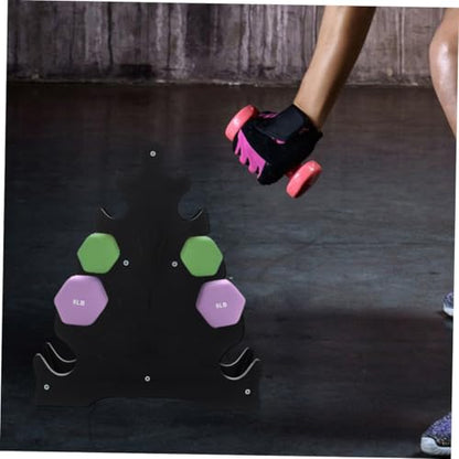 Toddmomy Dumbbell Rack Weight Stand Space-saving Organizer for Home Gym Accessories Heavy Duty Design Easy Assembly Compact Storage for Kettlebells and Barbells