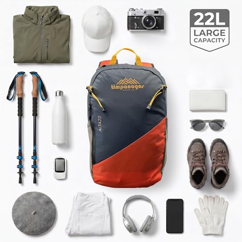 Timpanogos Elevation 22L Hiking Backpack, Lightweight Daypack for Men & Women made with Water-Resistant Ripstop Nylon, Hydration Compatible comes with Ergonomic Straps for Camping and Travel (Alta) - color: Alta