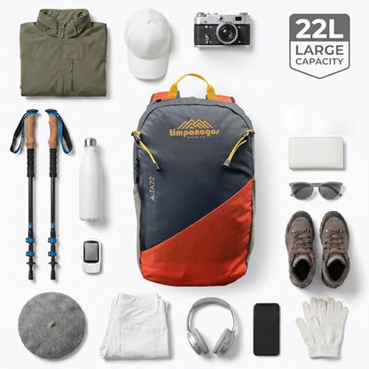 Timpanogos Elevation 22L Hiking Backpack, Lightweight Daypack for Men & Women made with Water-Resistant Ripstop Nylon, Hydration Compatible comes with Ergonomic Straps for Camping and Travel (Alta) - color: Alta