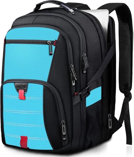 ANTERK Extra Large Backpack, Travel Backpack, Sturdy TSA Water Resistant 17.3 Inch Carry on Backpacks, Anti Theft Business Computer Backpacks Gifts for Men Women, Lake Blue - color: Lake Blue, size: 17 inch