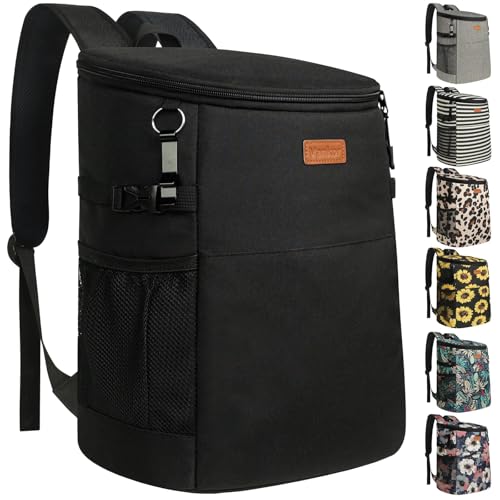Camping Cooler Backpack 30 45 Cans, Soft Backpack Coolers Insulated Leak Proof Travel Cooler Bag Waterproof Lunch Picnic Beach Work Trip Thermal Bag Drink Beverage Beer Bag Cooler - color: Black, size: 45 Cans